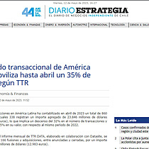 El mercado transaccional de Amrica Latina moviliza hasta abril un 35% de capital, segn TTR